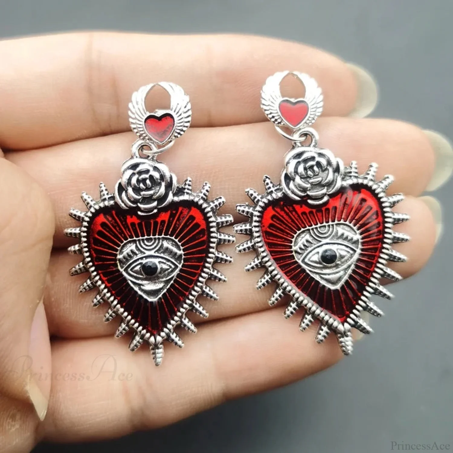 Dark Skull Stainless Steel C Shape Earring - Image 8