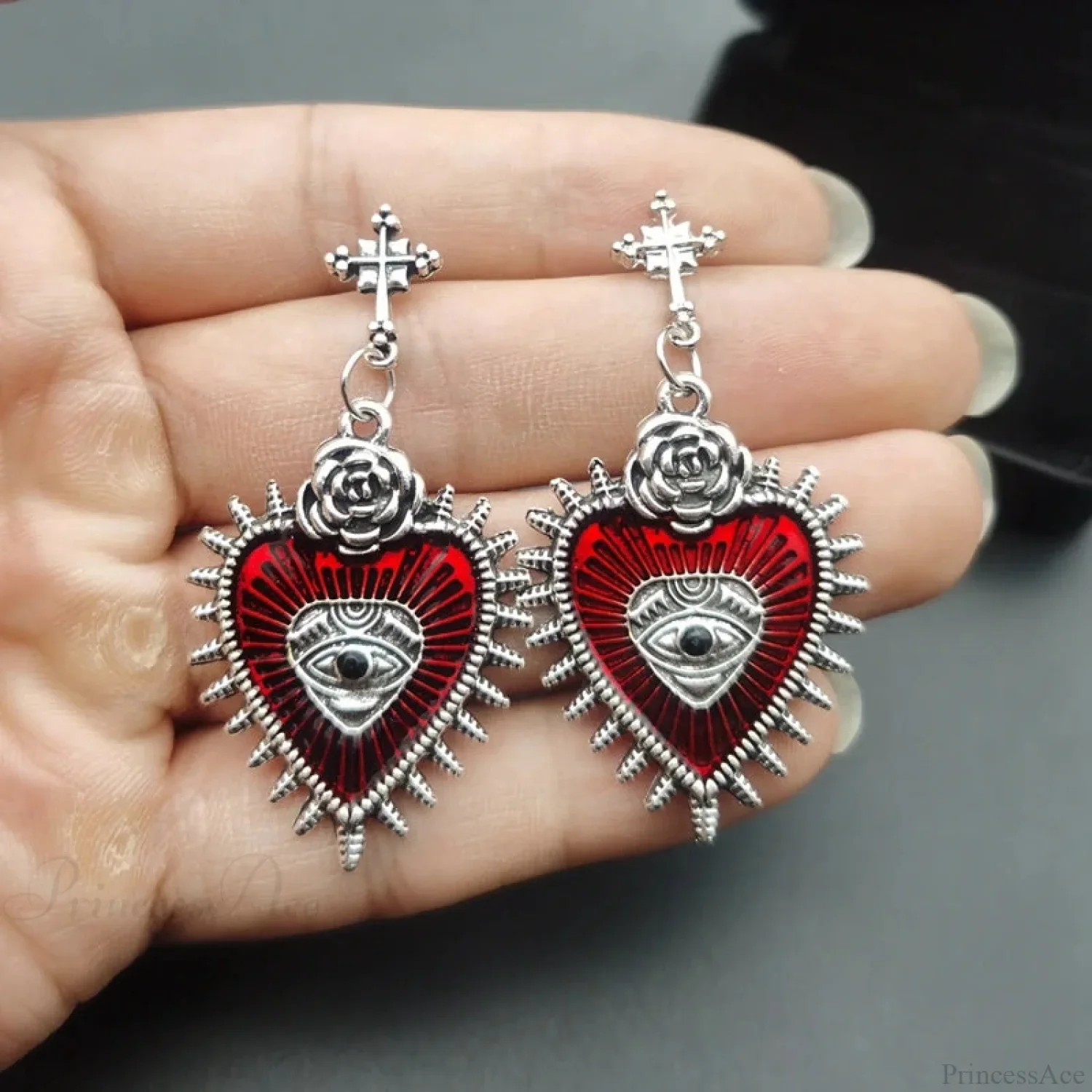 Dark Skull Stainless Steel C Shape Earring - Image 9