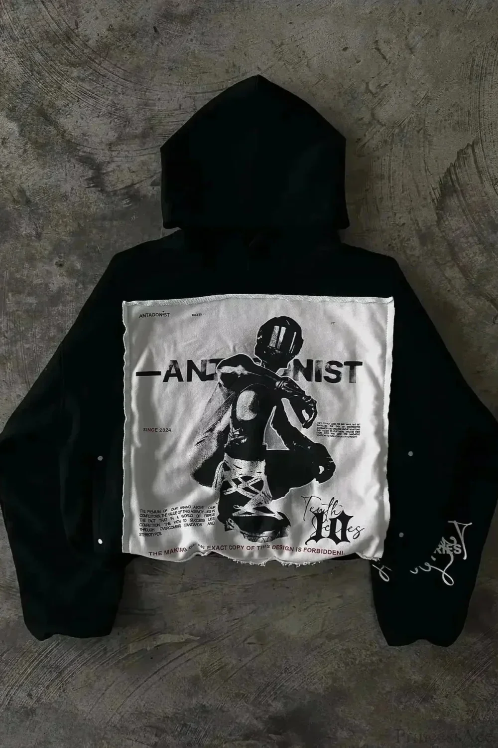 Dark Sparkling Sequin Zip Hoodie - Image 4