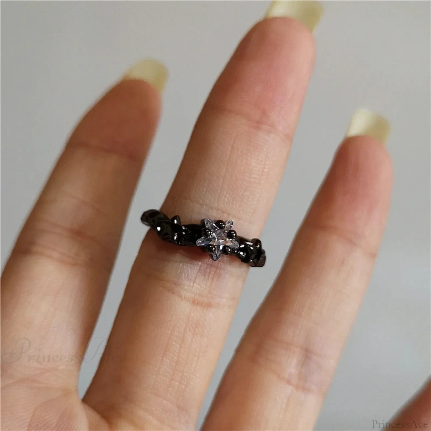 Dark Thorny Rose Pair Ring - Image 14