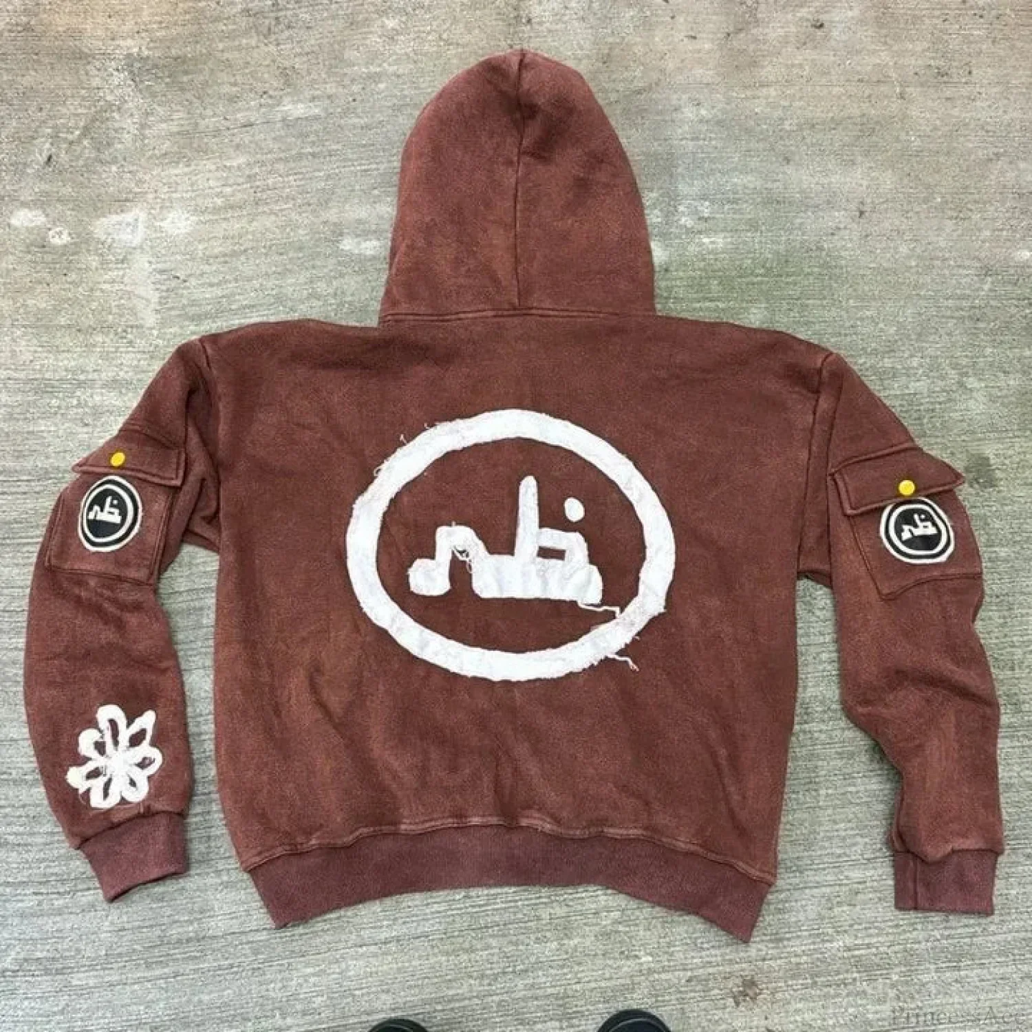 Dark Zipper Joined Vintage Hoodie - Image 15