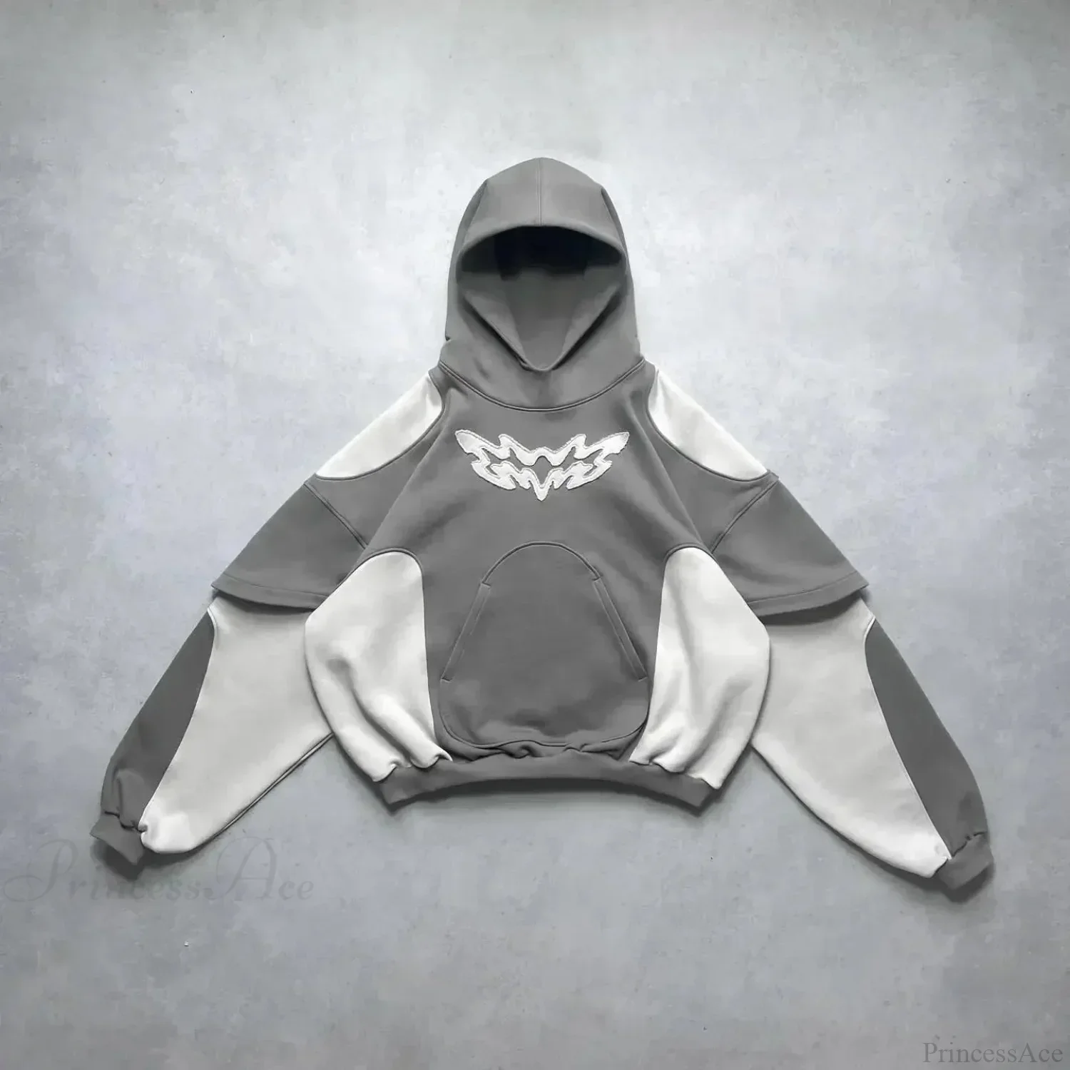 Dark Zipper Joined Vintage Hoodie - Image 8