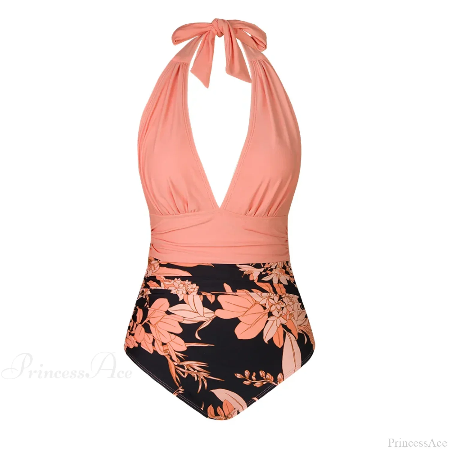 Deep V-neck Halter Backless One Piece Set - Image 4