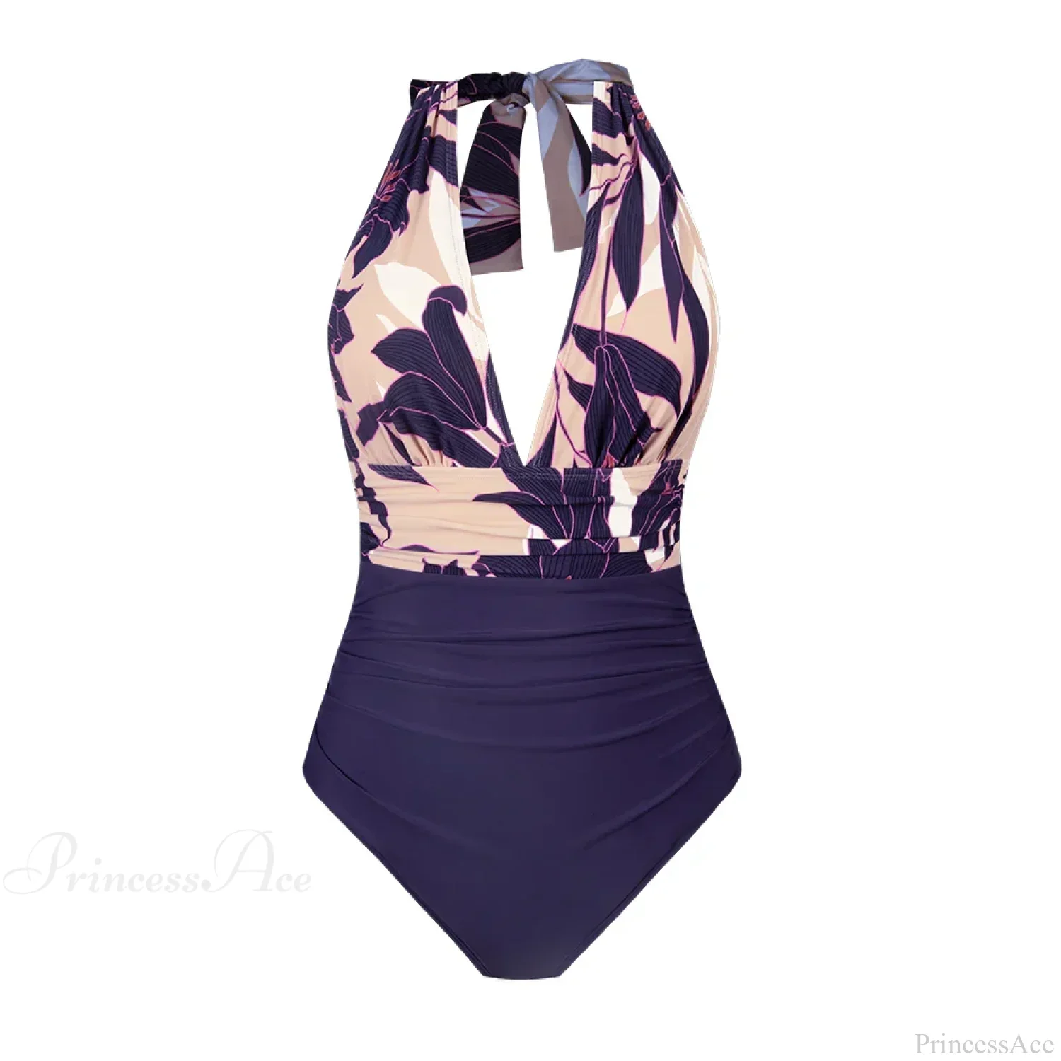 Deep V-neck Halter Backless One Piece Set - Image 6