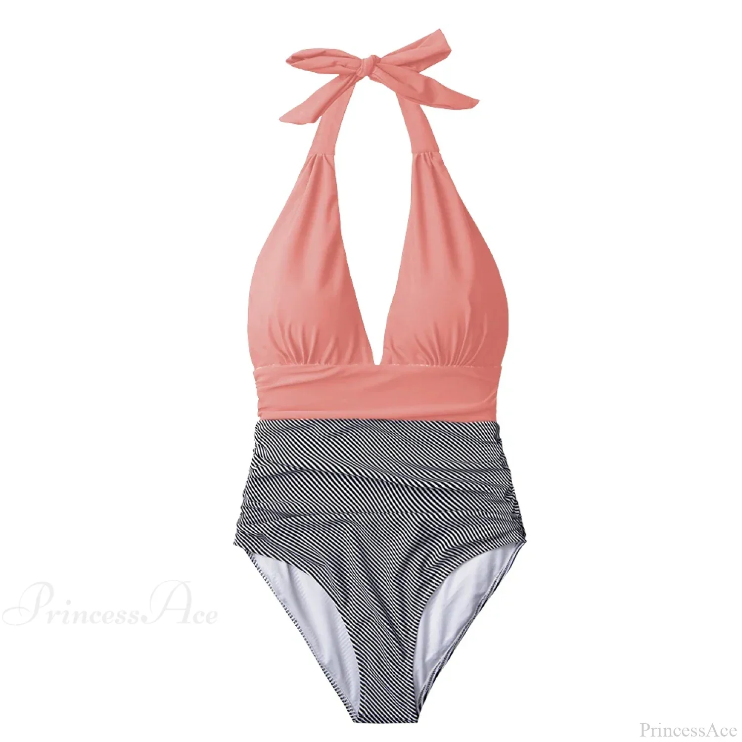 Deep V-neck Halter Backless One Piece Set - Image 8