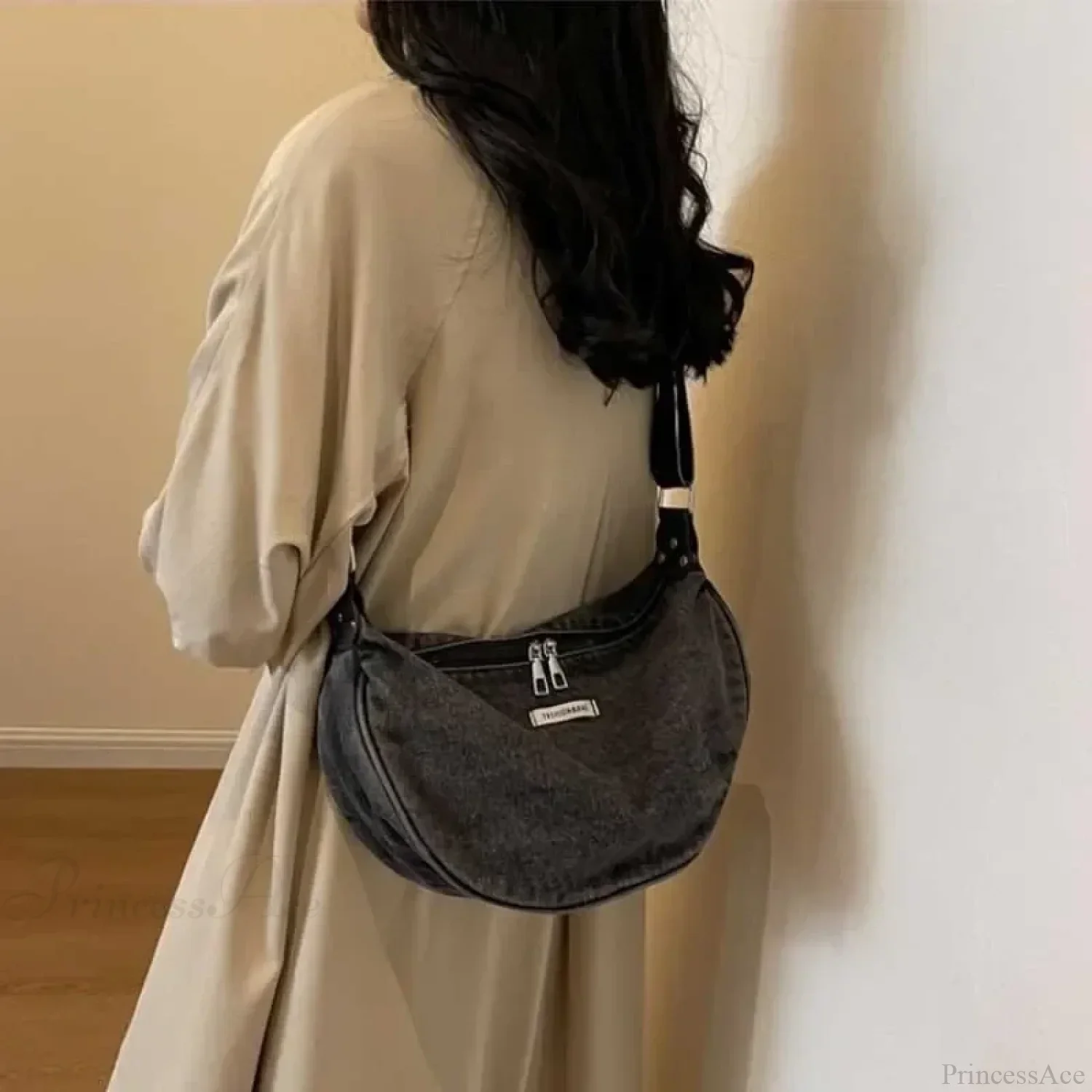 Denim Adjustable Strap Crossbody Shoulder Bag - Image 4