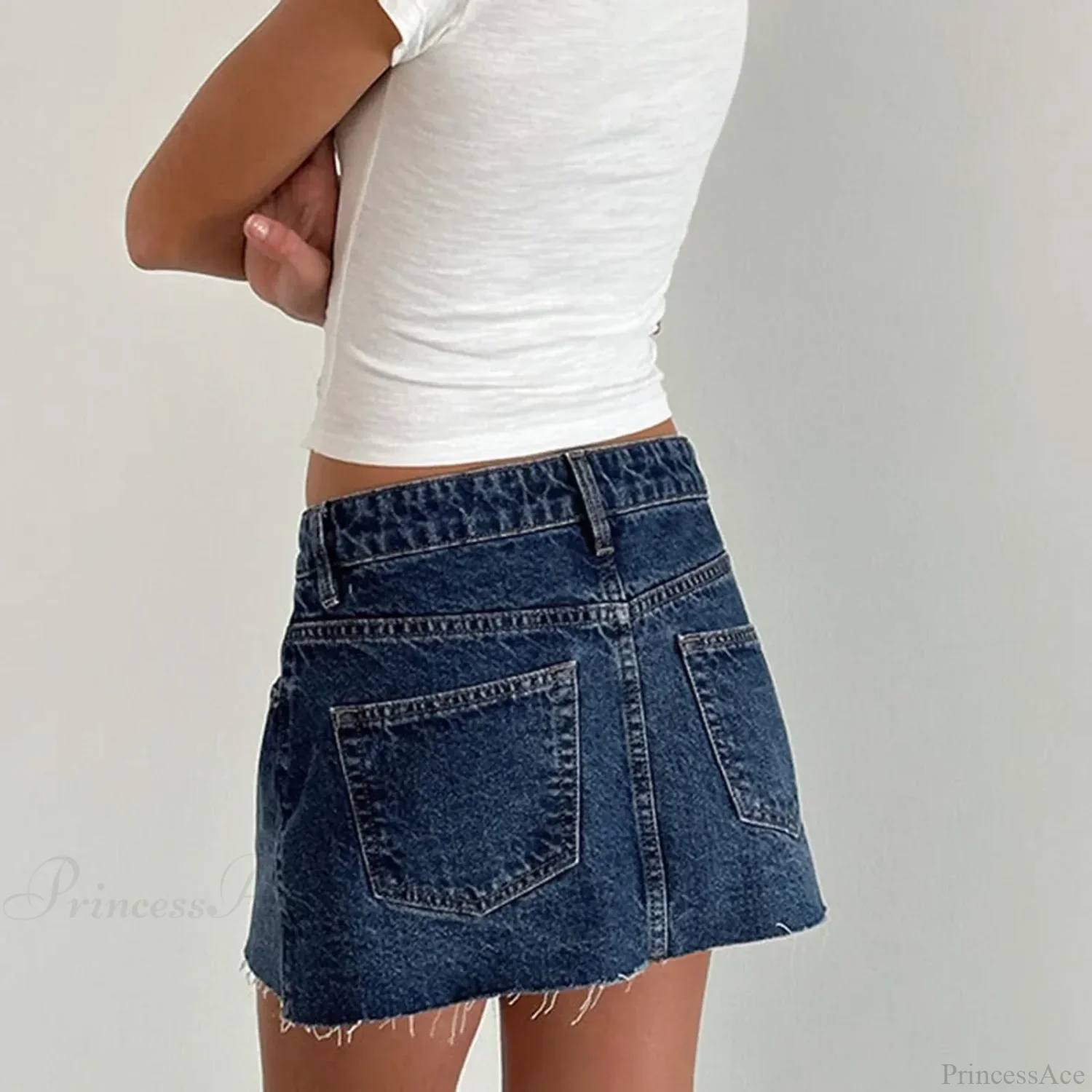 Denim Cargo Pocket Vintage Skirt - Image 6