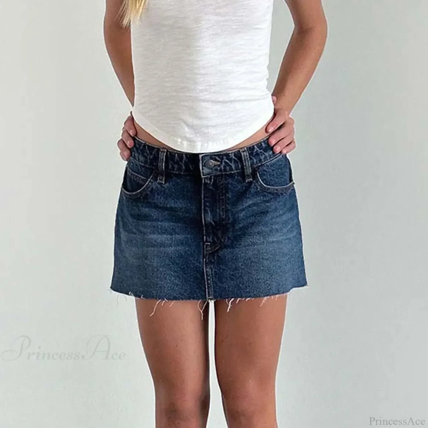 Denim Cargo Pocket Vintage Skirt - Image 7