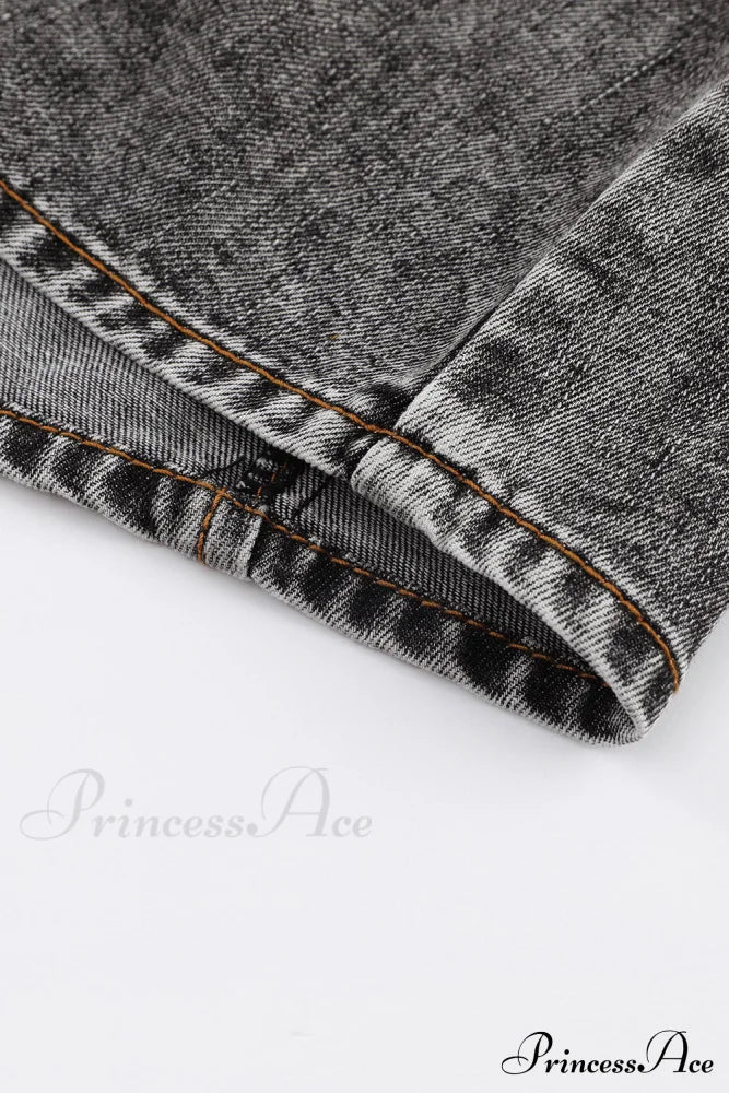 Denim - Jacket Puff Button-Up Arm Black - Image 6