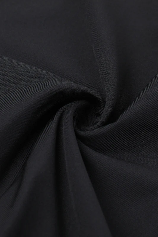 Diamond Collar Contrast Trim Ruffle Sleeve Midi Party Dress - Image 10