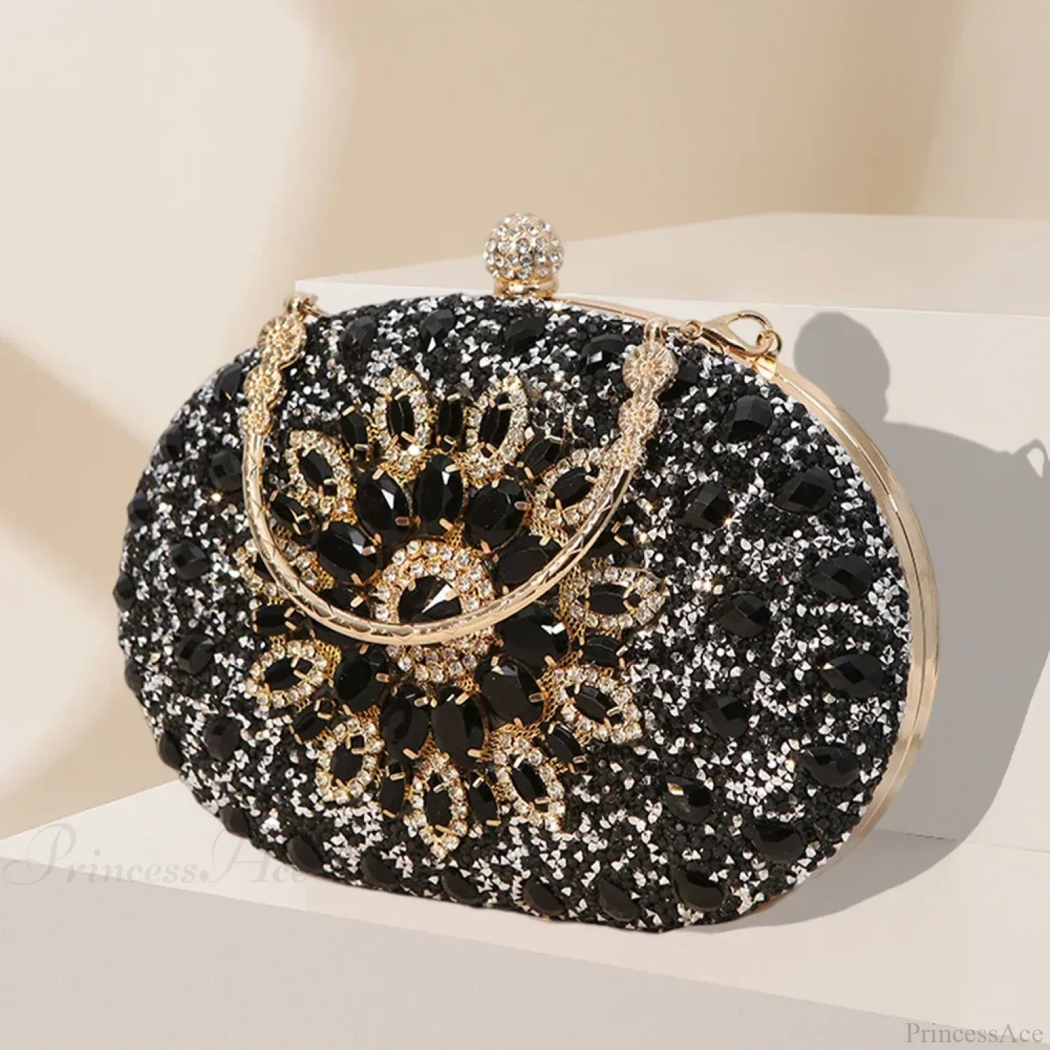 Diamond Luxury Crystal Clutch Evening Wedding Party Purse - Image 3