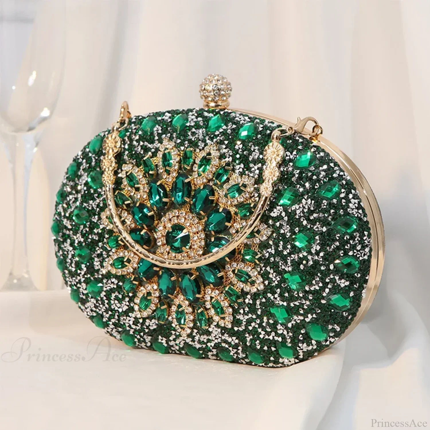 Diamond Luxury Crystal Clutch Evening Wedding Party Purse - Image 8