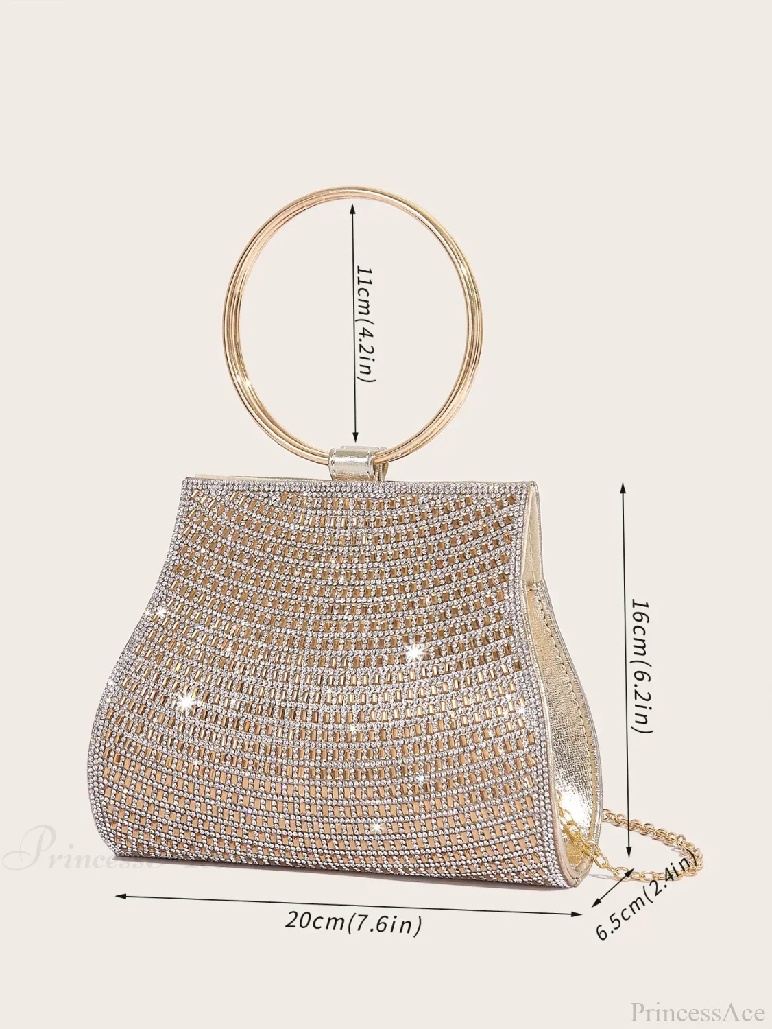 Diamond Rhinestones Bridal Evening Clutch Bag - Image 4