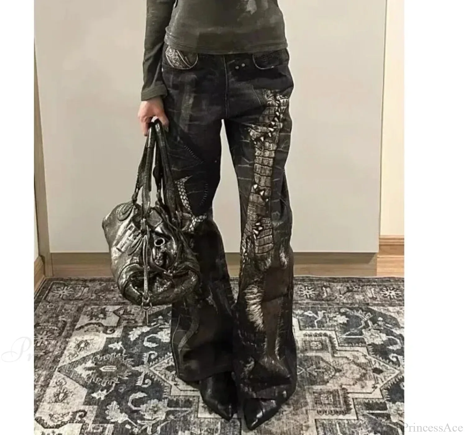 Dirty Gothic Dark Loose Mop Pant - Image 2