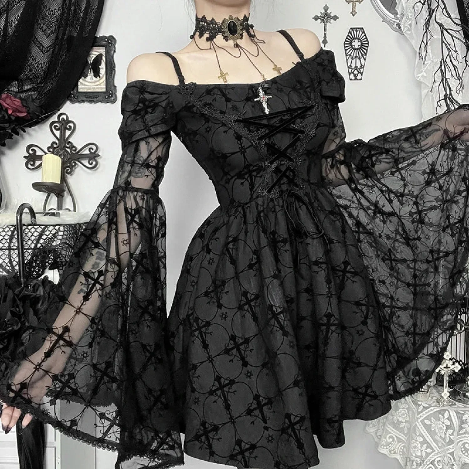 Distinguish Patchwork Petite Frock - Image 3