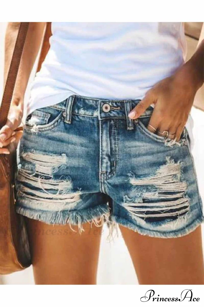 Distressed and Jeans Casual Regular Waist with Detail - Image 3