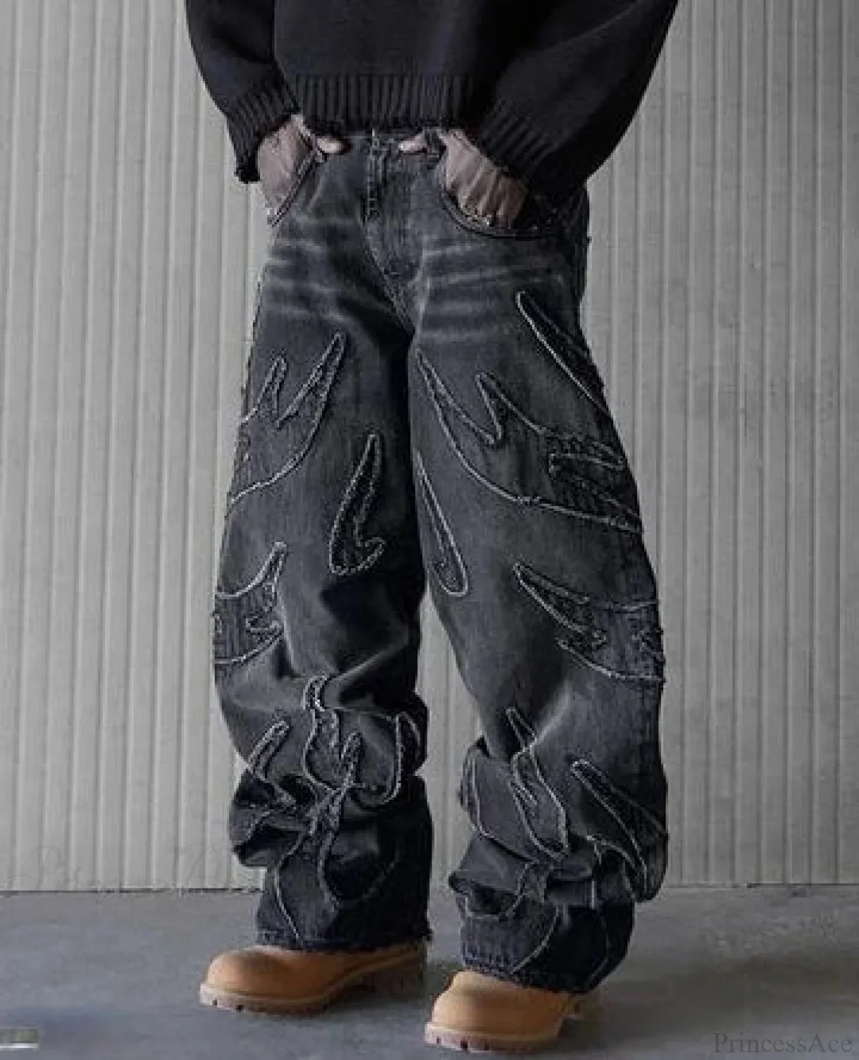 Distressed Gothic Vintage Baggy Pant - Image 2