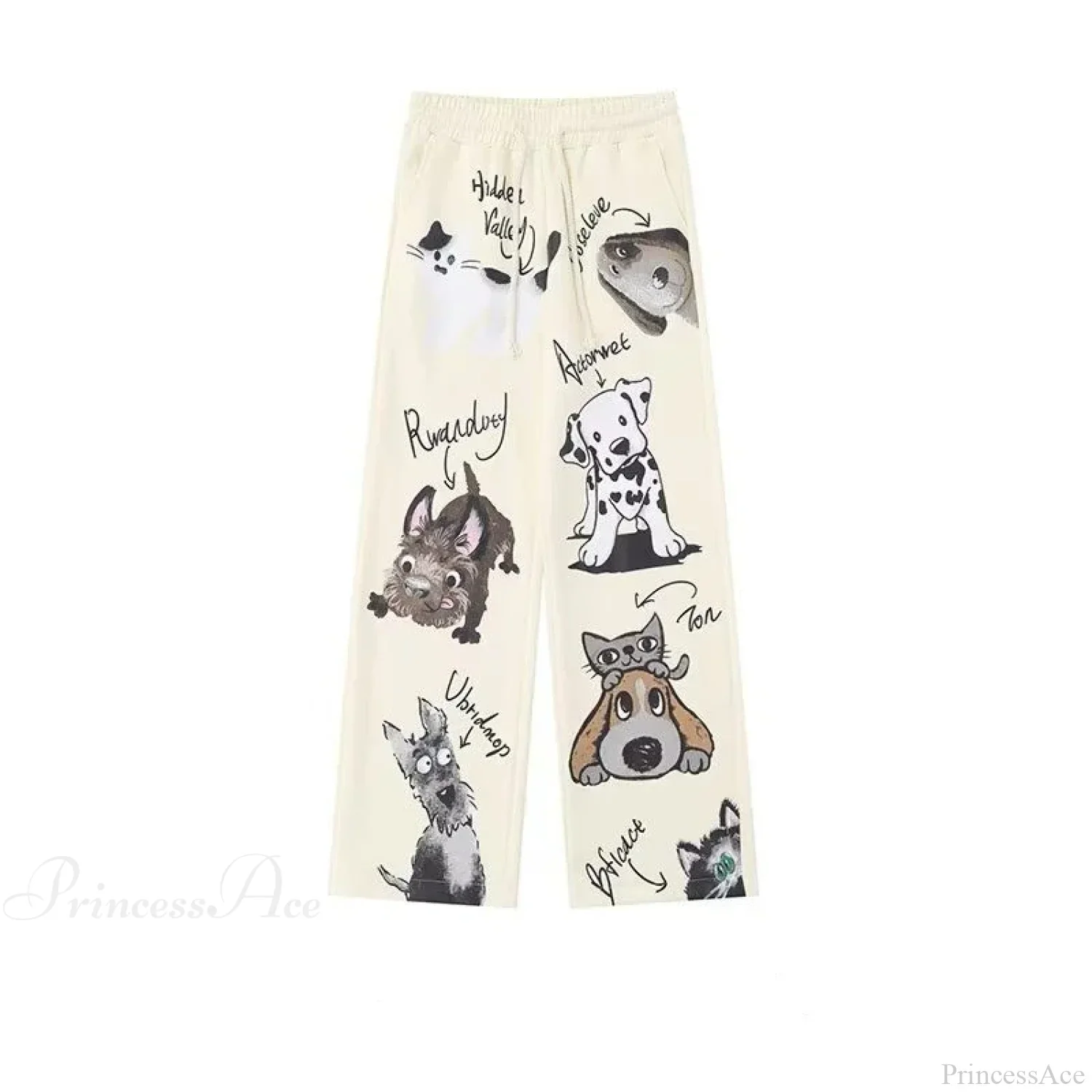 Dog Pattern Street Casual Pants - Image 3