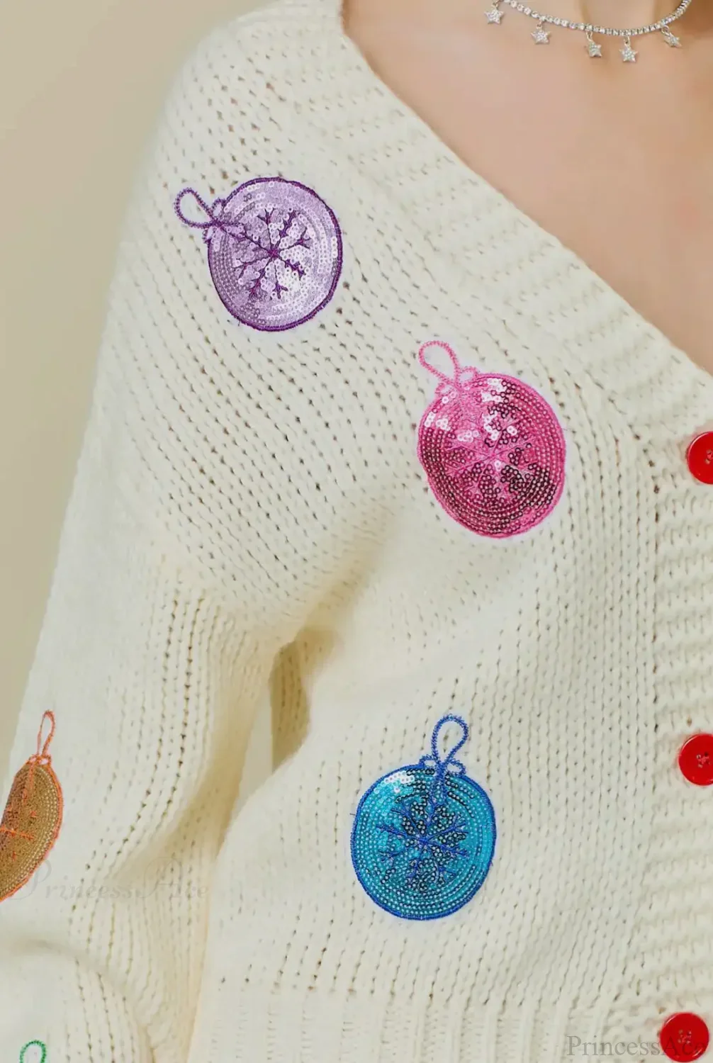 Doll Collar Tie-Up Sweater Cardigan - Image 3