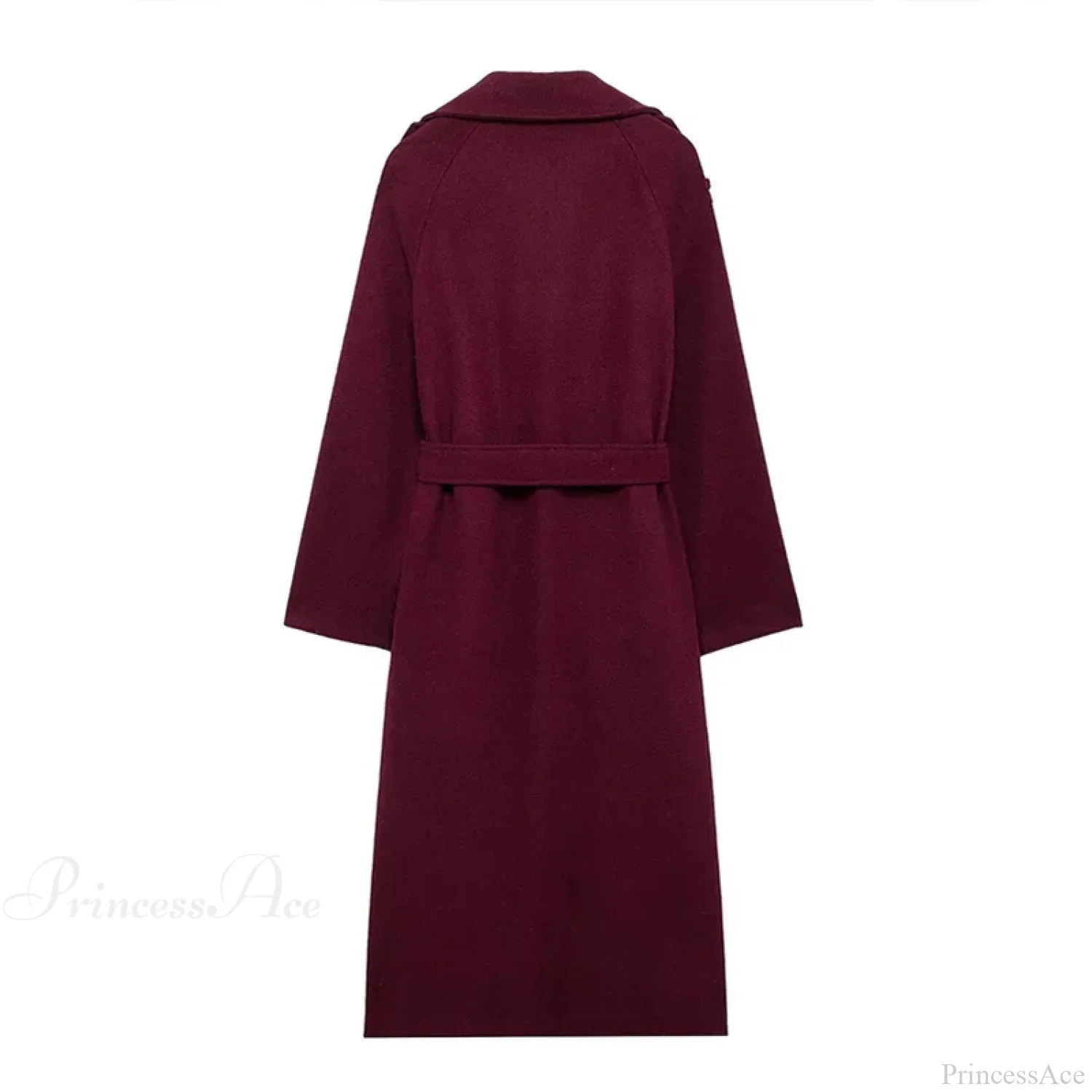 Double-Breasted Wool Belted Overcoat - Image 6