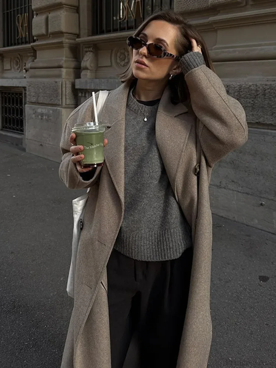Double Breasted Woolen Coat - Image 4