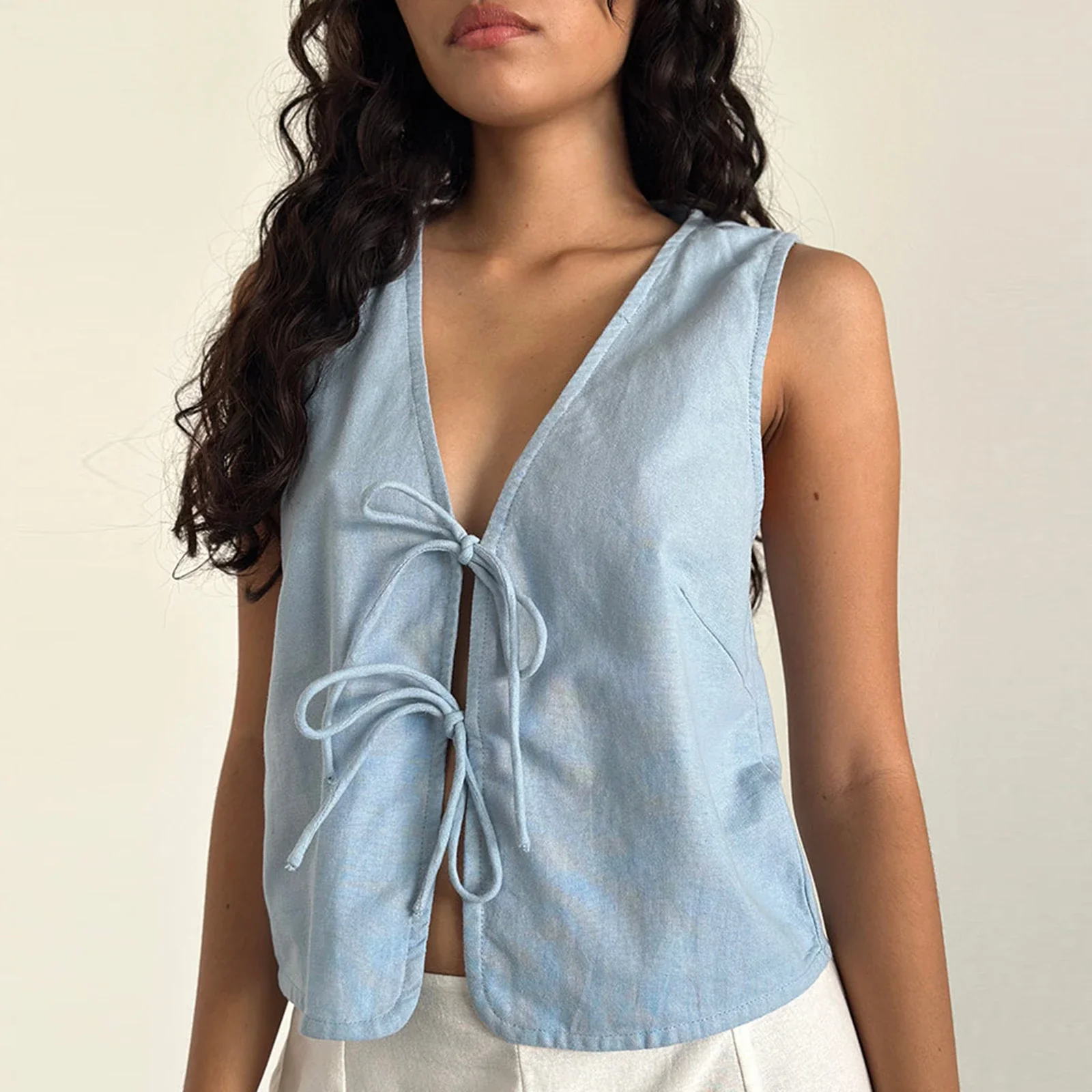 Double Tie Closure Crop Top