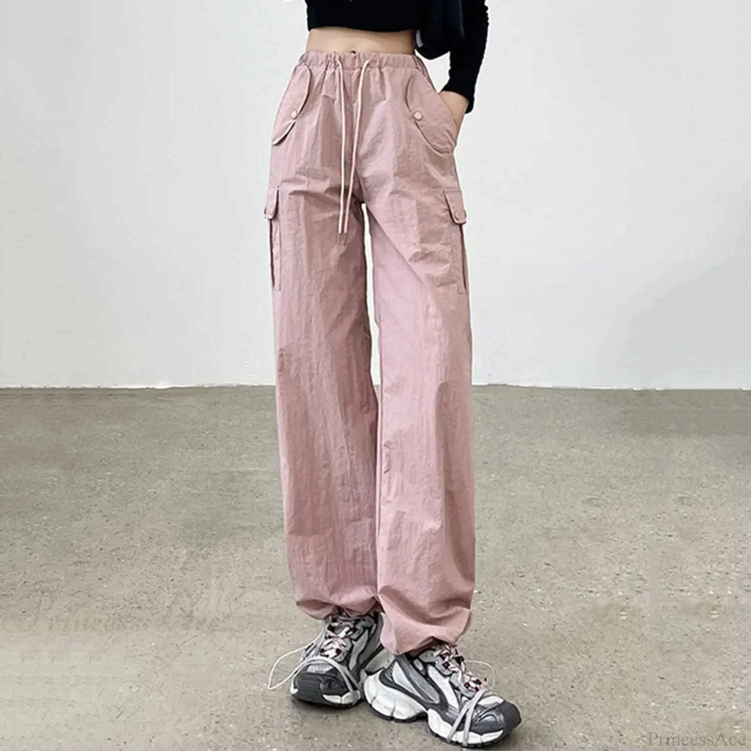 Drawstring Bound Feet Slim Fit Jogger Pants - Image 5
