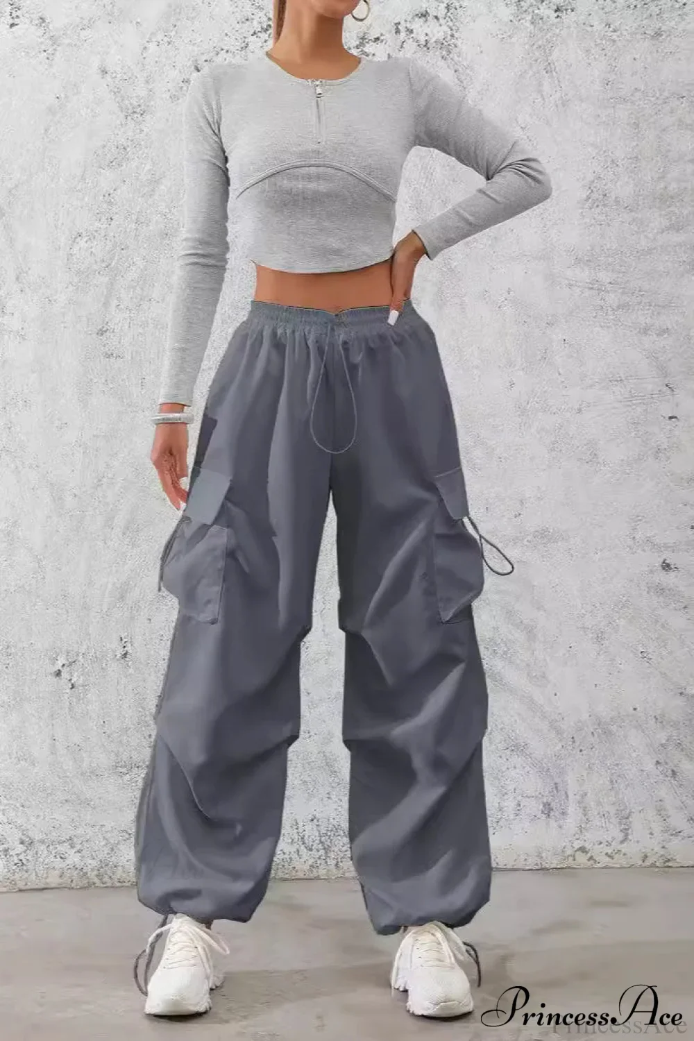 Drawstring Casual Pocket Cargo Pants