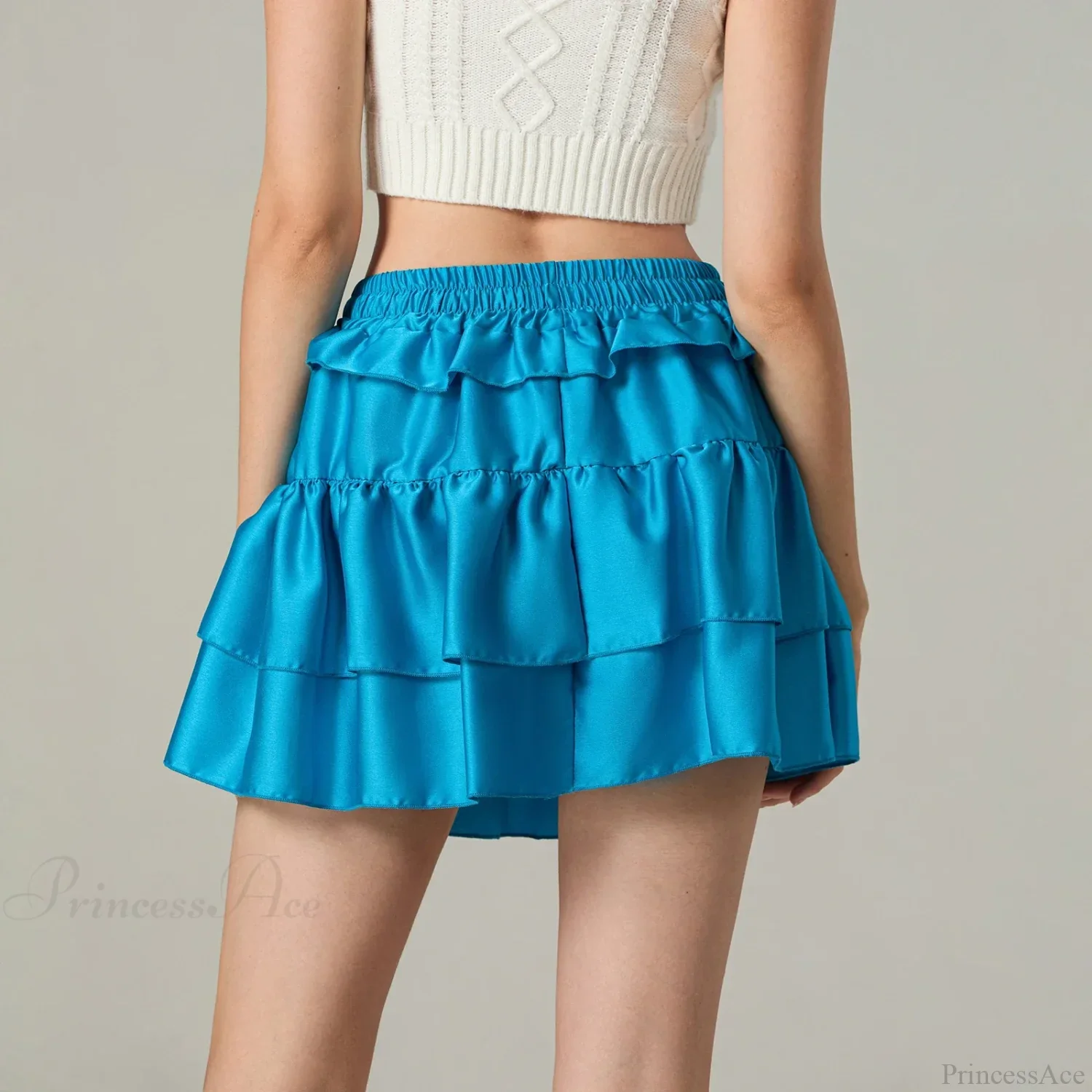 Drawstring Layered Ruffles Skirt - Image 2