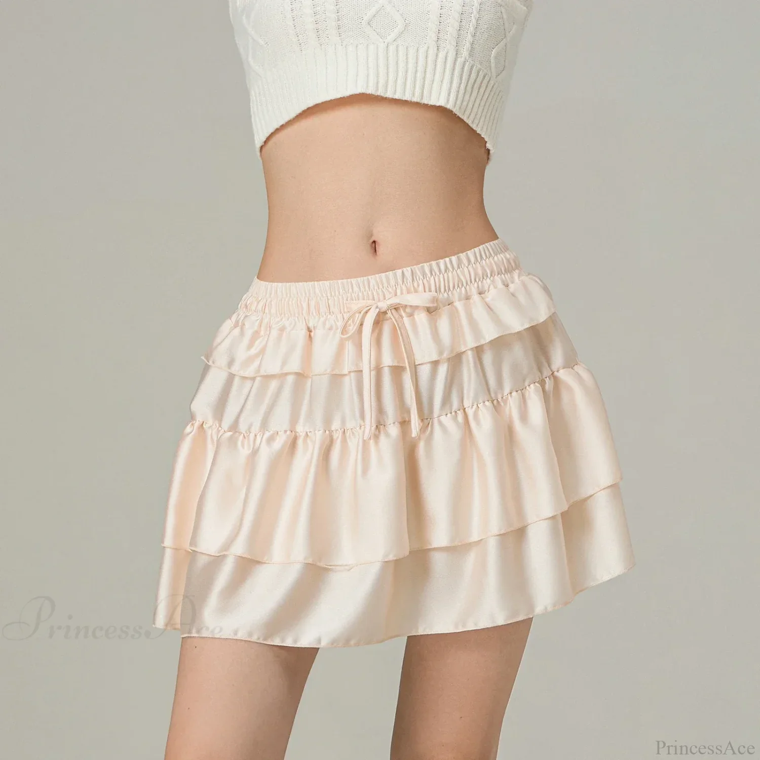 Drawstring Layered Ruffles Skirt - Image 3