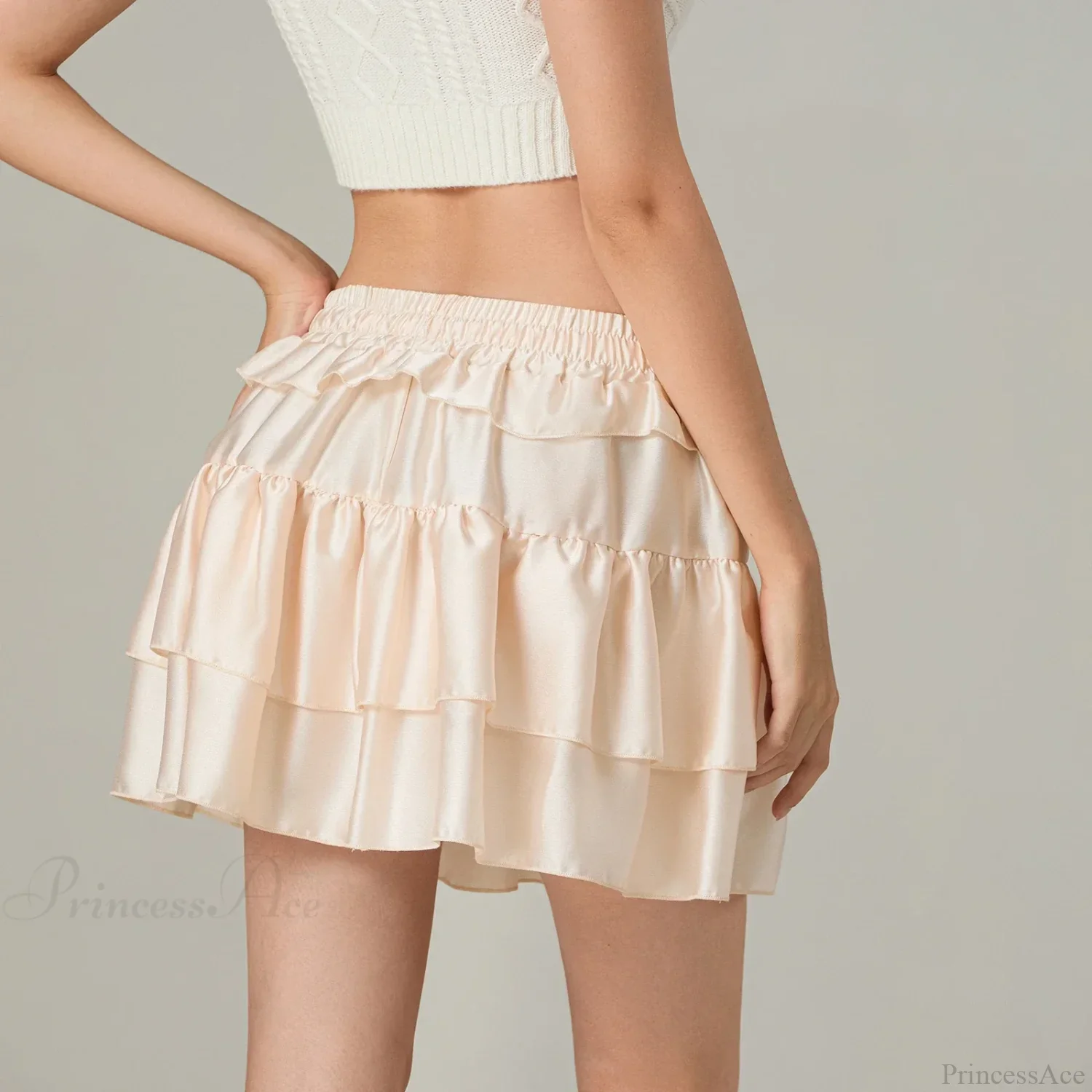 Drawstring Layered Ruffles Skirt - Image 4