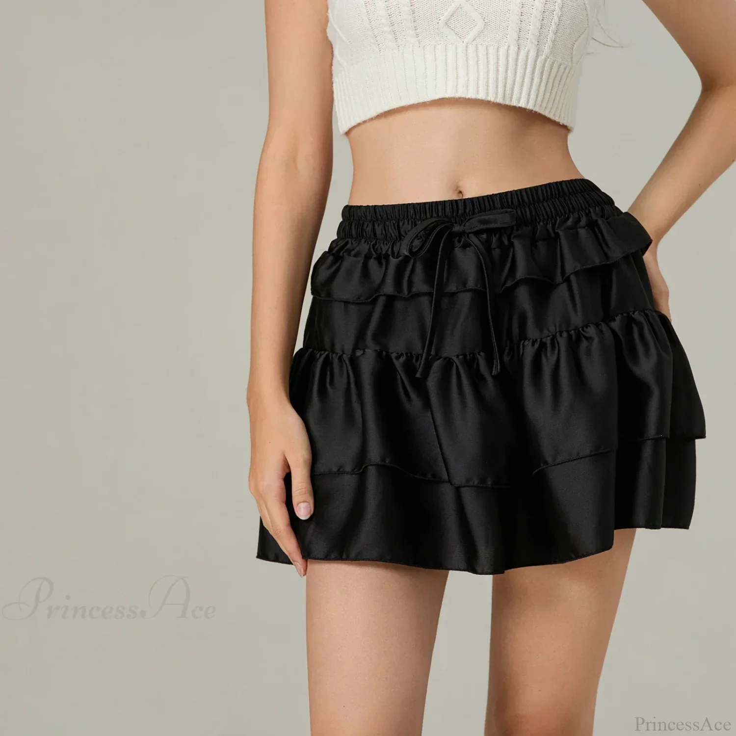 Drawstring Layered Ruffles Skirt - Image 5