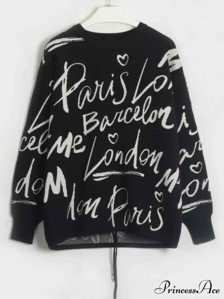Drawstring Round Neck Sweater - Image 5
