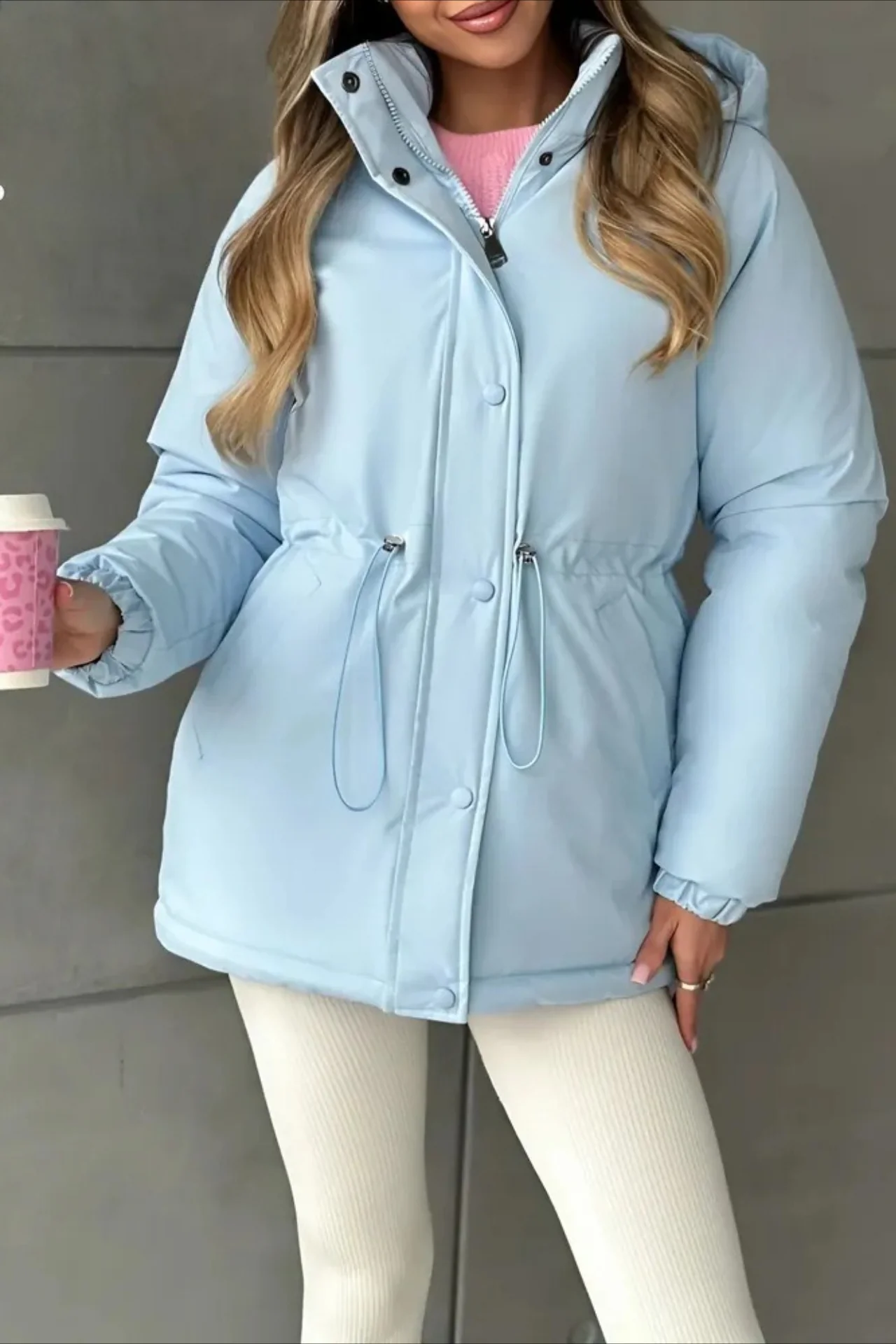Drawstring Waist Leisure Outdoor Sports Mountaineering Jacket - Image 10