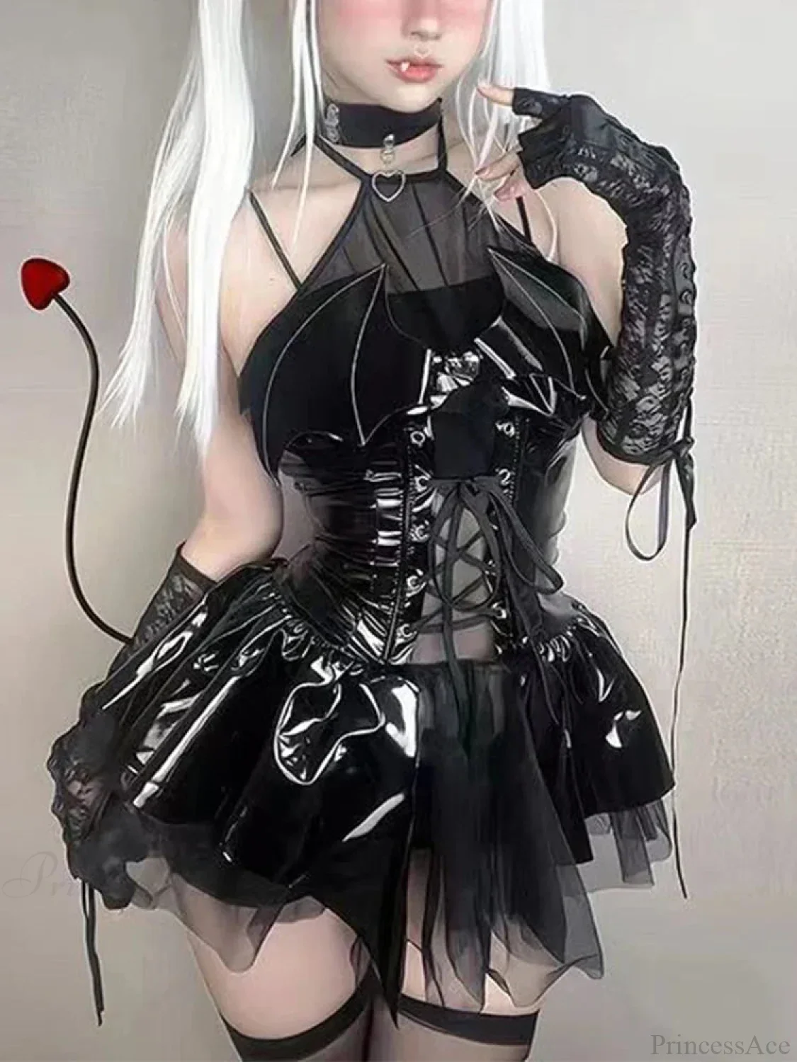 Dress Hollow Bat Mini Outfit - Image 5