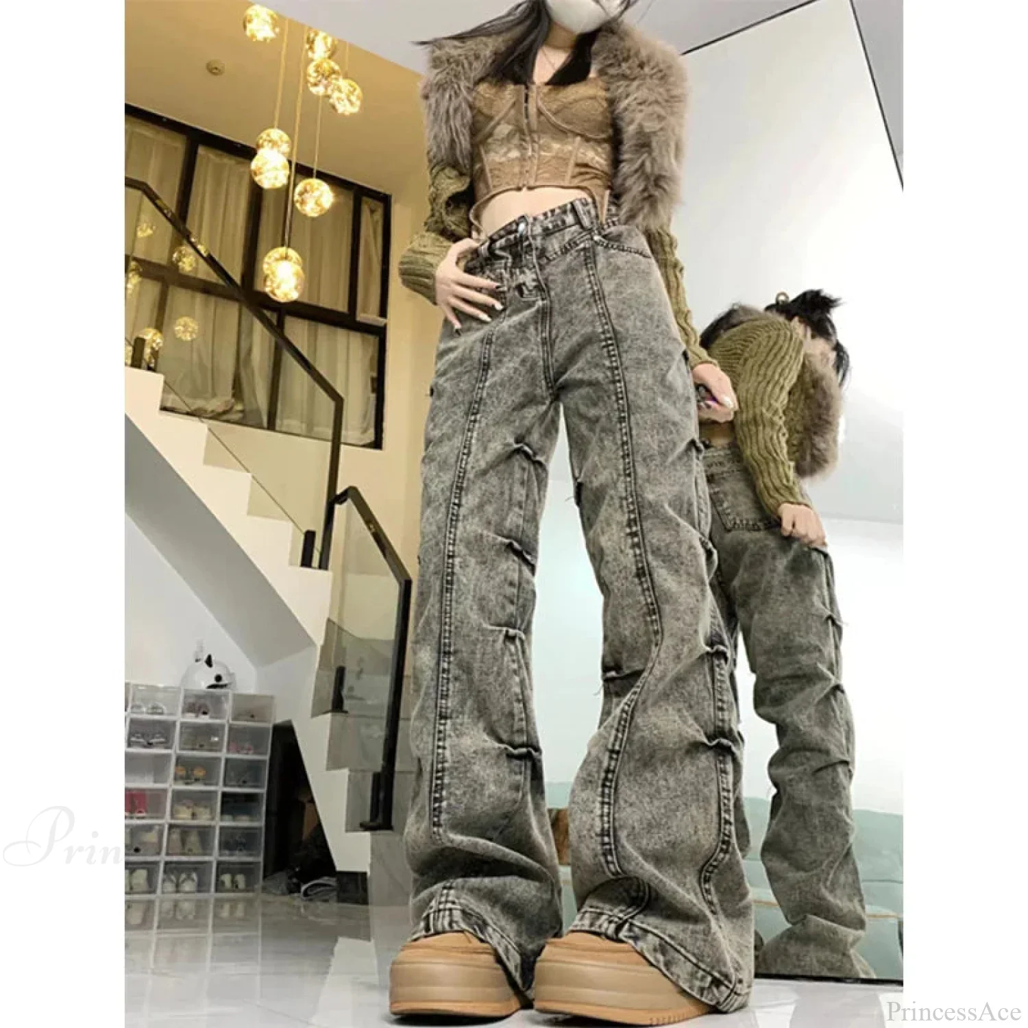 Dull Gothic Antique 90s Aesthetic Pant - Image 2