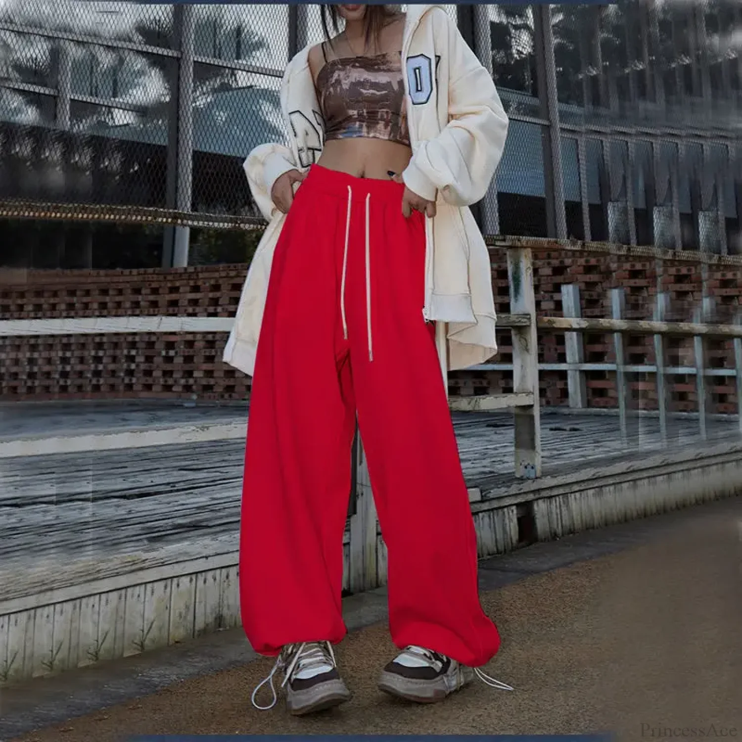 Elastic High Waist Dance Pants - Image 4