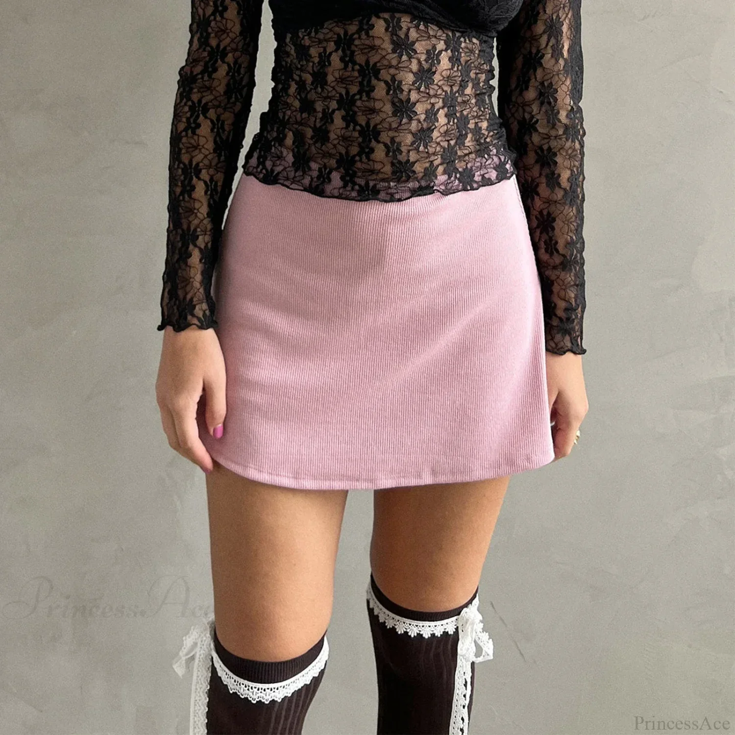 Elastic Side Slit Pencil Skirt - Image 5