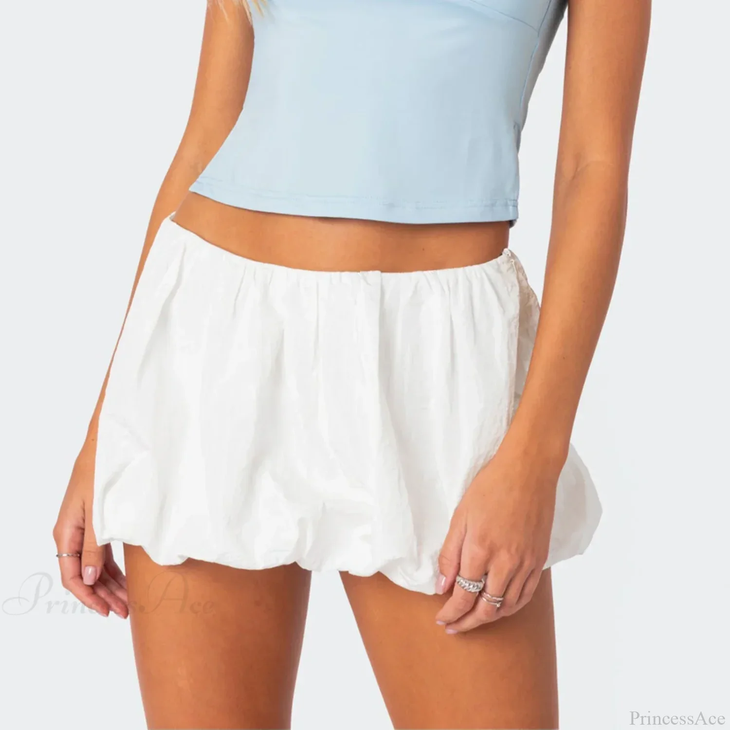 Elastic Waist A-Line Summer Skirt - Image 2