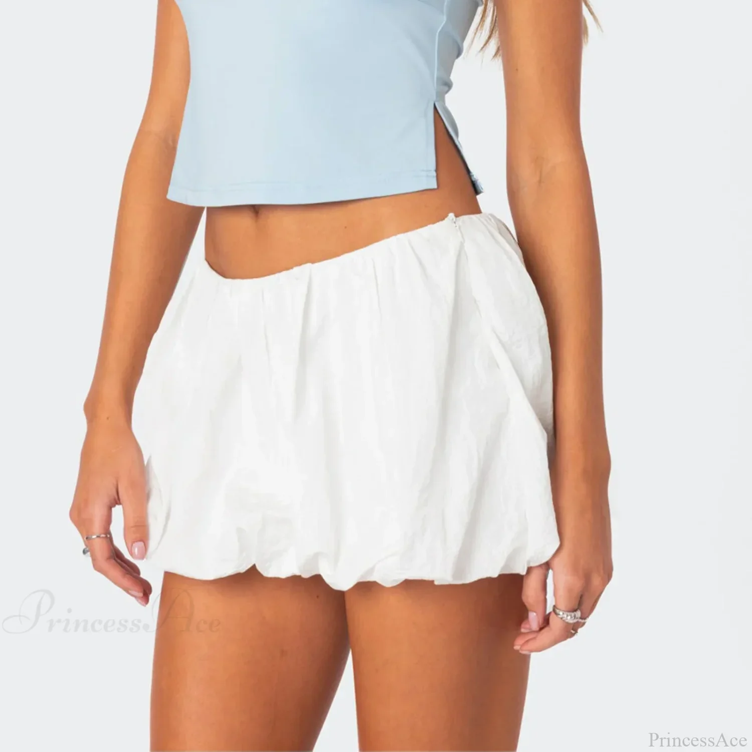 Elastic Waist A-Line Summer Skirt - Image 3