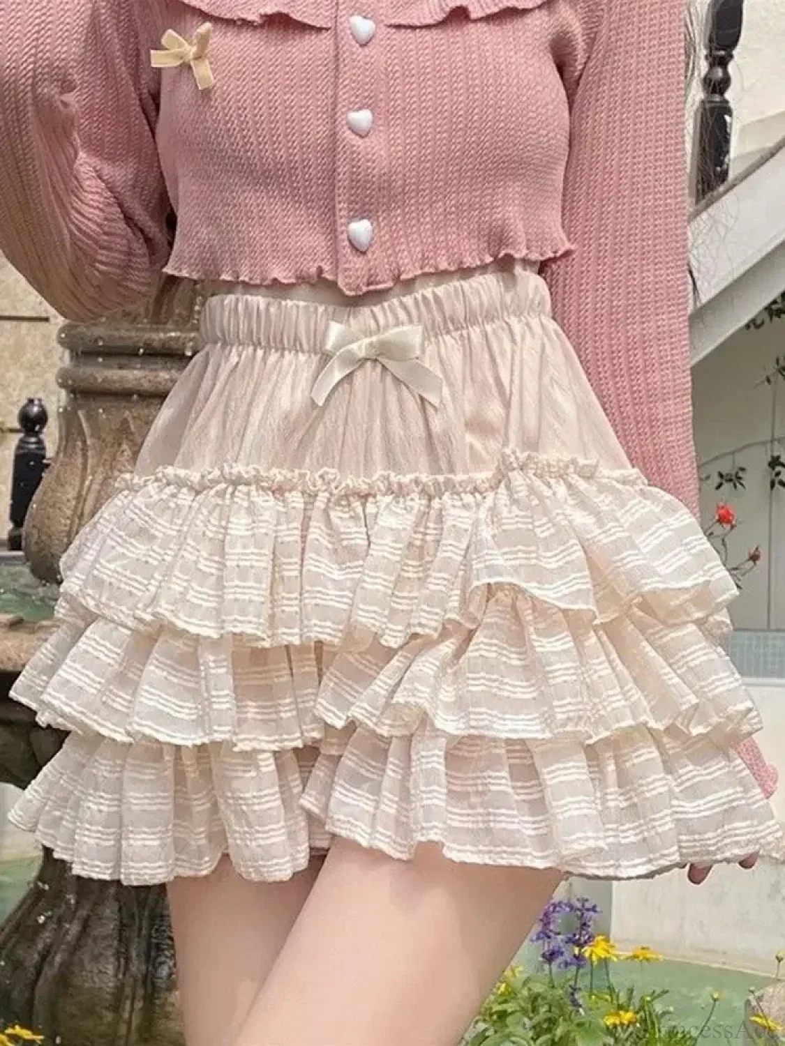 Elastic Waist Lace Skirt - Image 7