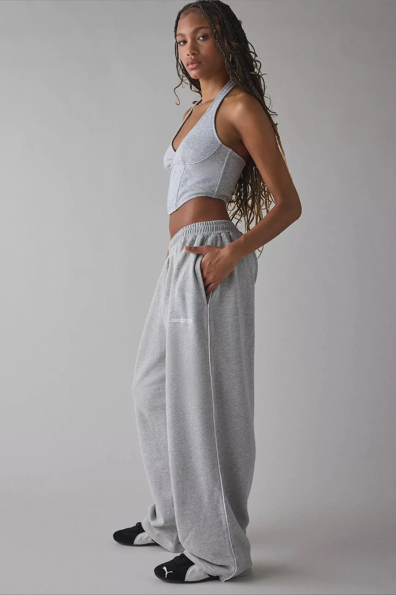 Elastic Waist Loose Fit Casual Pants - Image 6