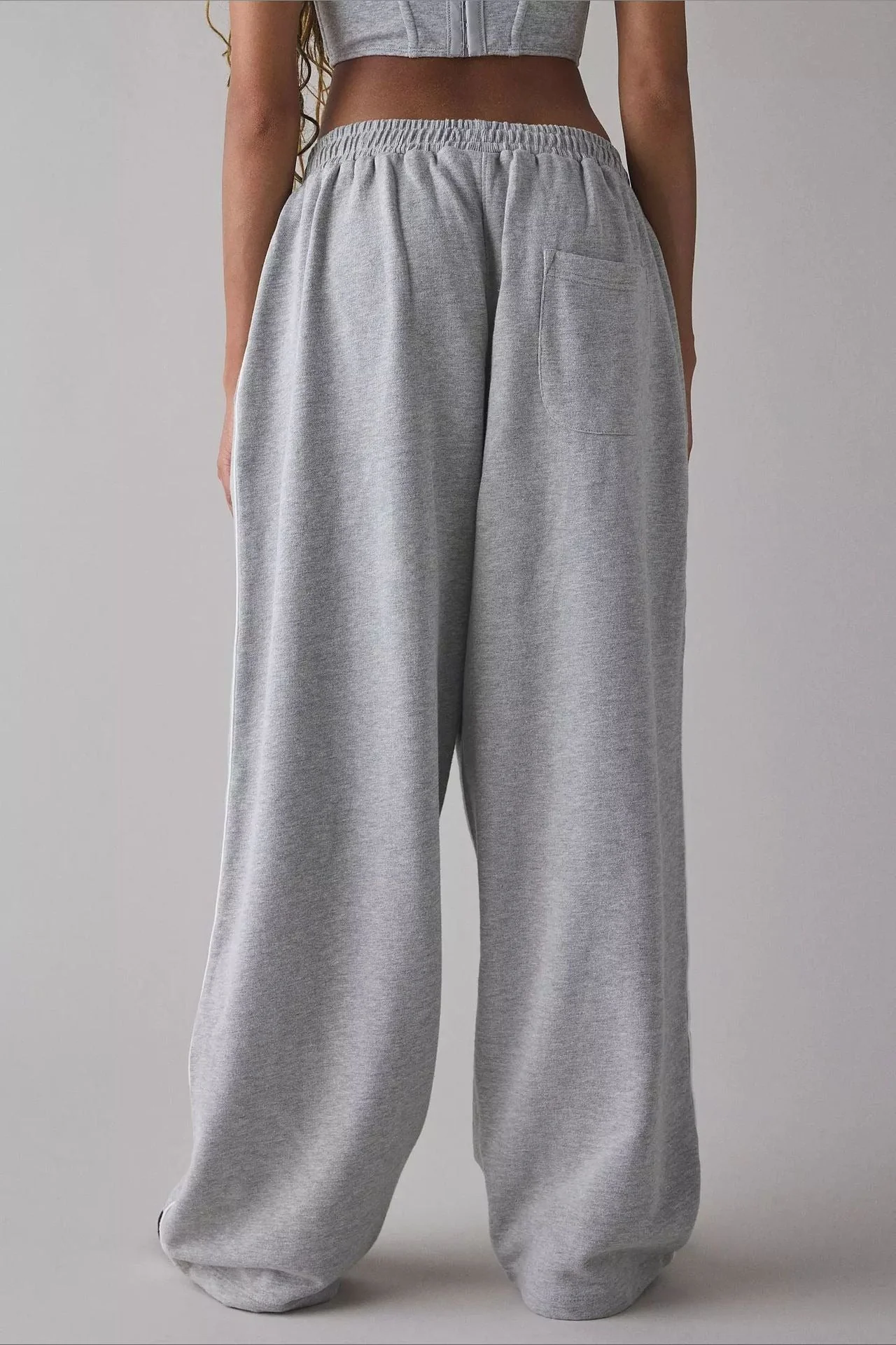 Elastic Waist Loose Fit Casual Pants - Image 7