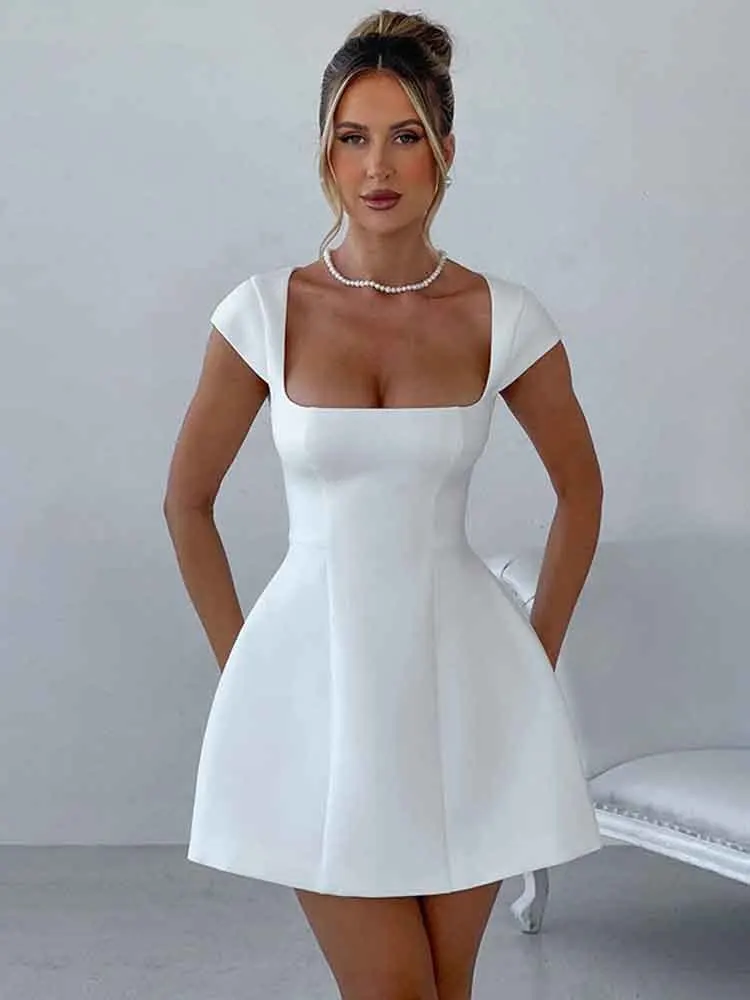 Elegant Backless Bodycon Mini Party Dress - Image 3
