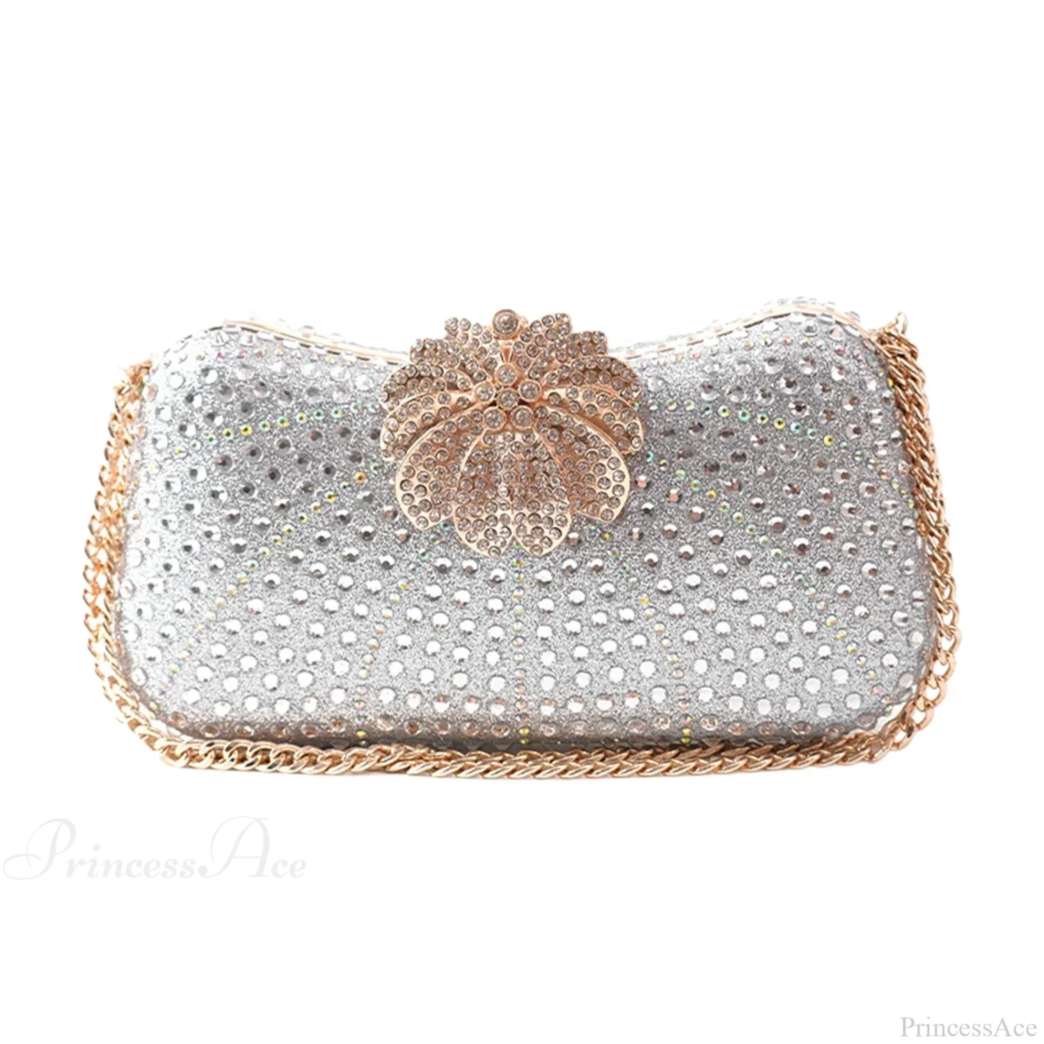 Elegant Crystal Shiny Evening Clutch Purse Wedding Bag - Image 7