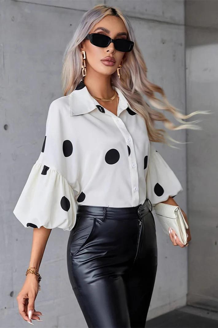 Elegant Fashion Button-Up Blouse - Image 4