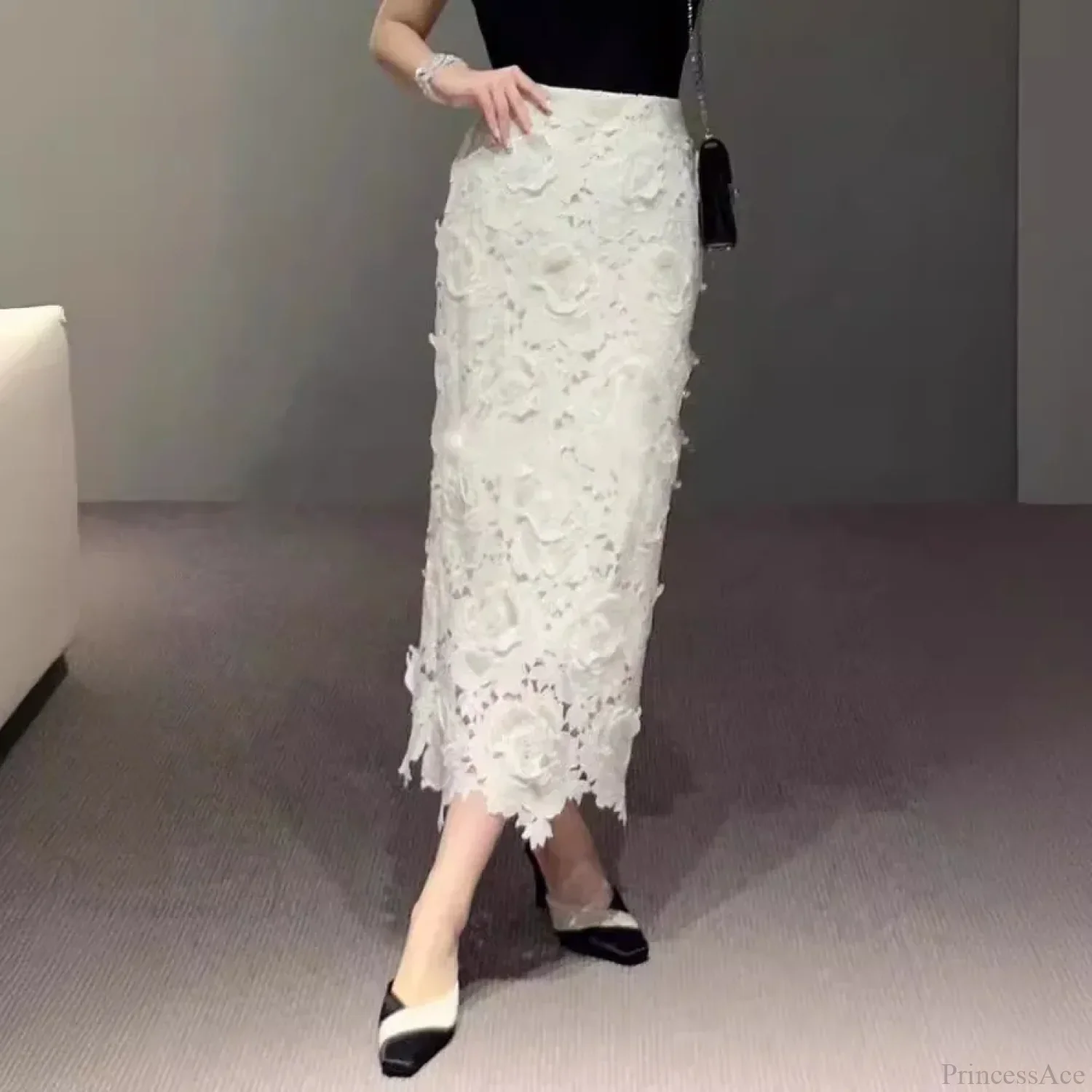 Elegant Lace Pencil Skirt for Women Work Cocktail Party - Image 2