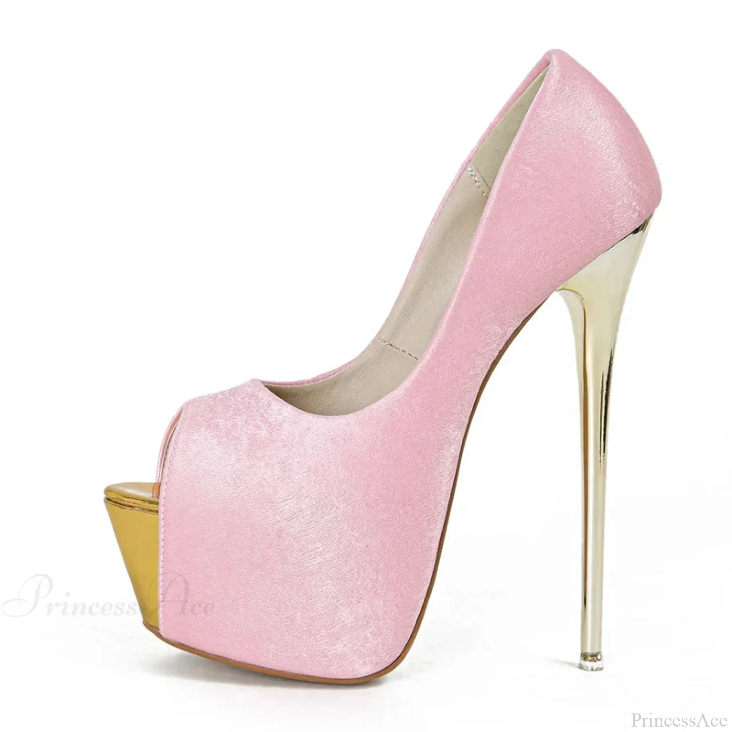 Elegant Platform Peep-Toe Slingback Super-High Pumps Sexy Wedding Banquet Big-Size High Heel - Image 4