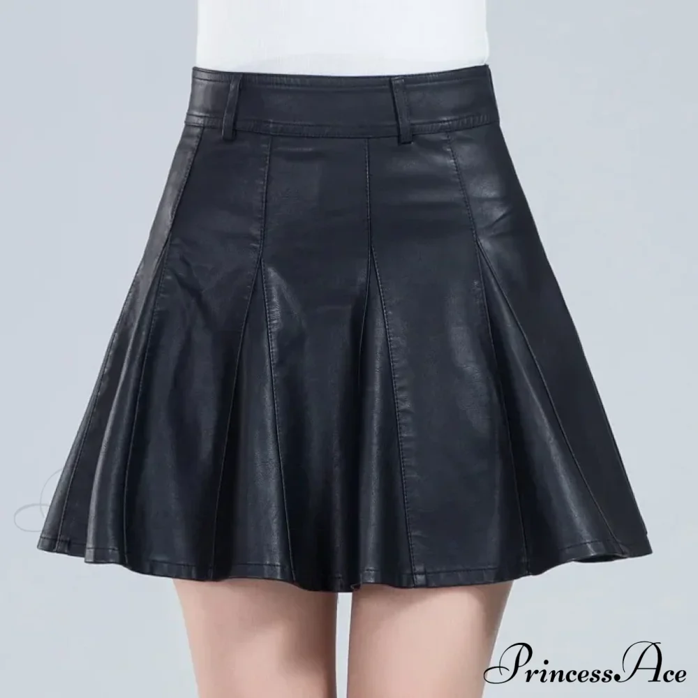 Elegant Plus Size New Fashion Korean Genuine Real Leather High Waist Sexy Skirt - Image 7