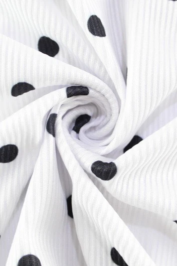 Elegant Polka Dot Round Neck Maxi Dress - Image 5